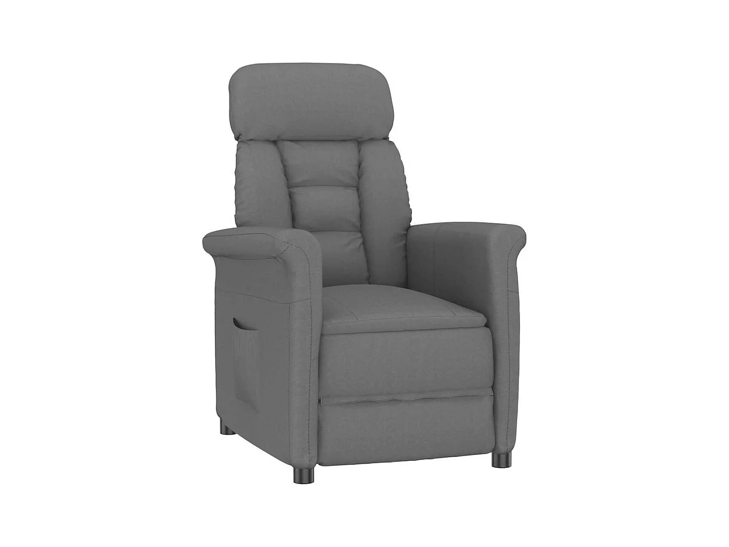 Fauteuil Relax Dark Grey Gris foncé 70.5 x 96.5 x 95 cm tissu