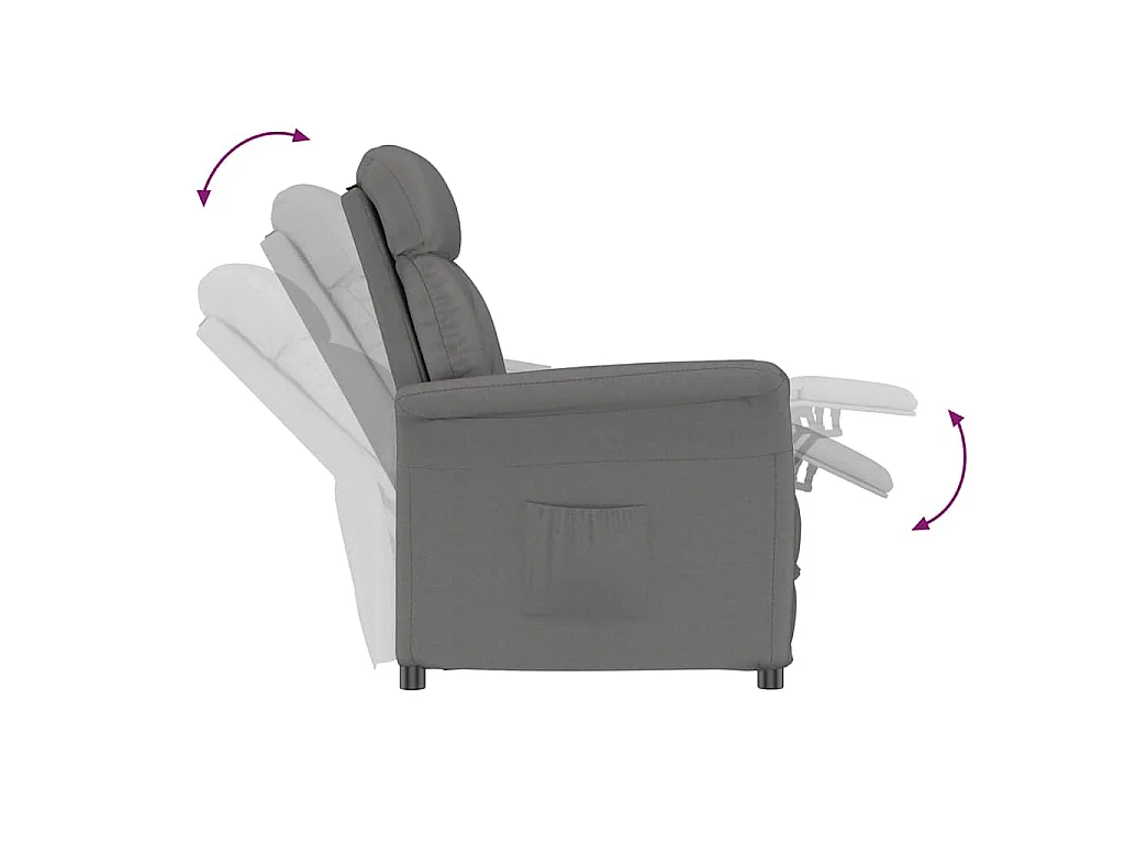 poltrona Grigio scuro Microfibra