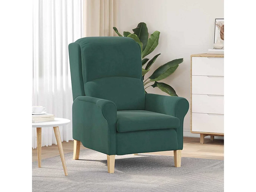 Fauteuil Donkergroen 76 x 94 x 102 cm Fluweel