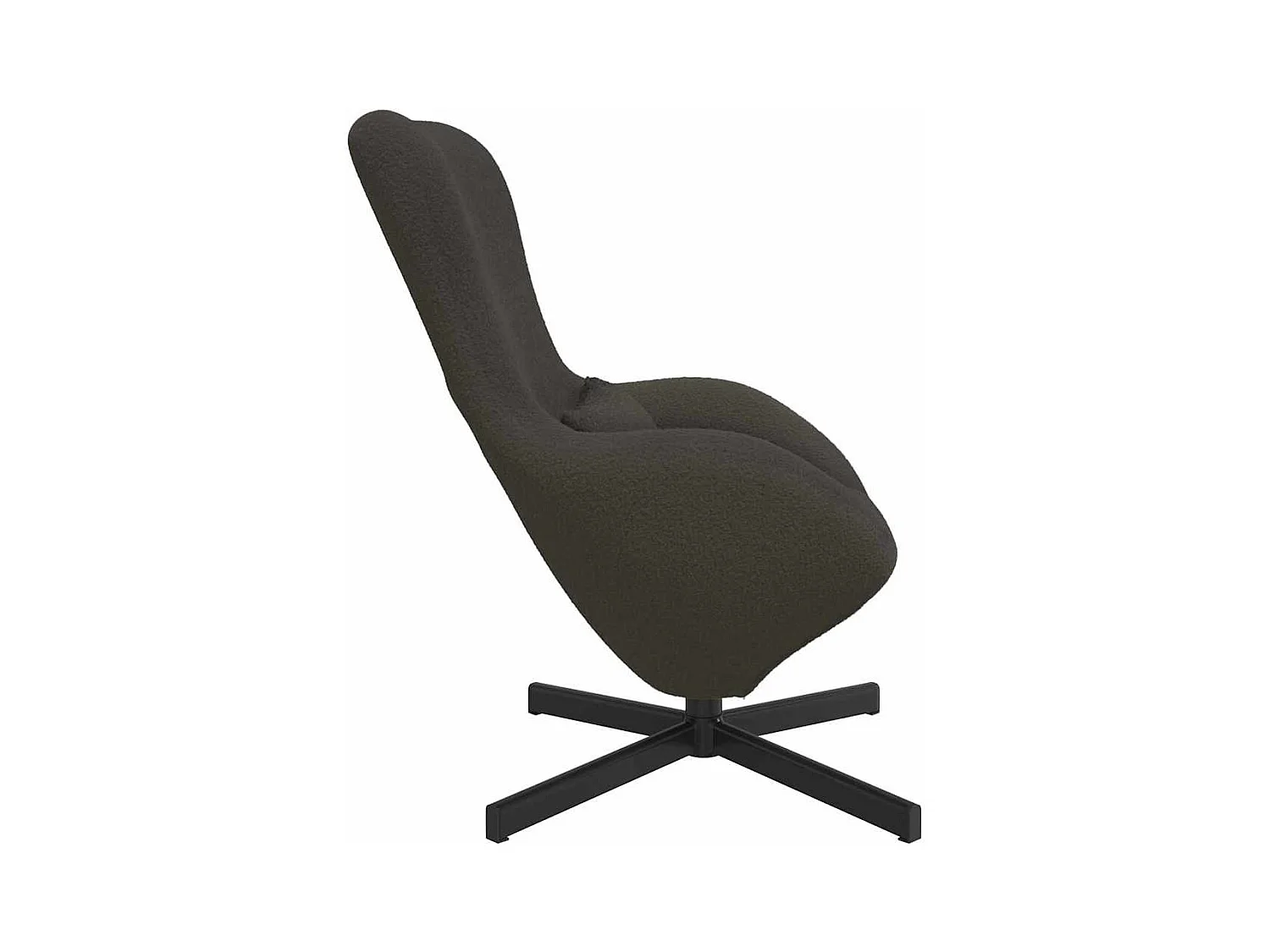 Fauteuil œuf Gris foncé 63 x 73 x 90 cm tissu