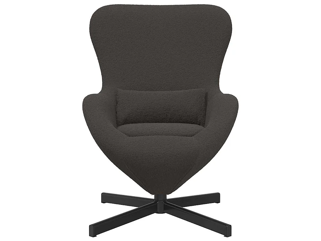 Fauteuil œuf Gris foncé 63 x 73 x 90 cm tissu