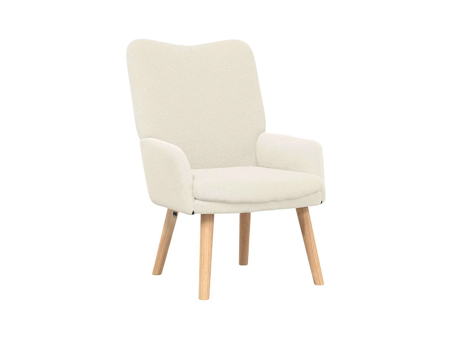 Fauteuil relaxant Crème 63 x 67 x 94 cm tissu