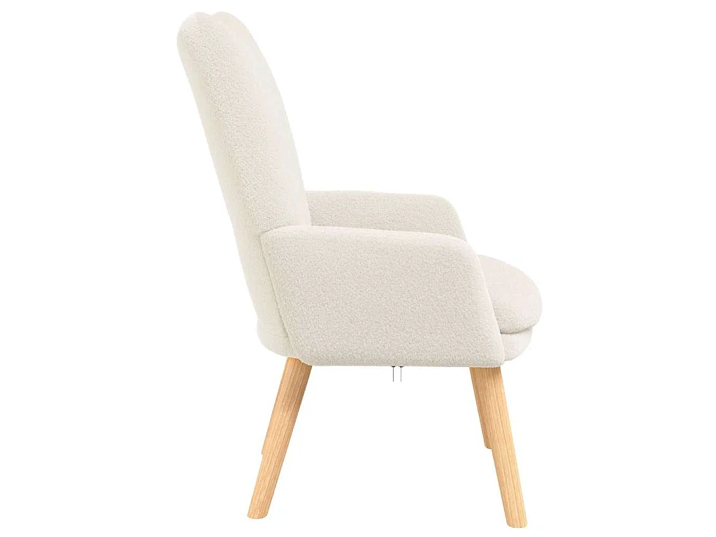 Sessel Creme 63 x 67 x 94 cm Schafstoff und Sperrholz