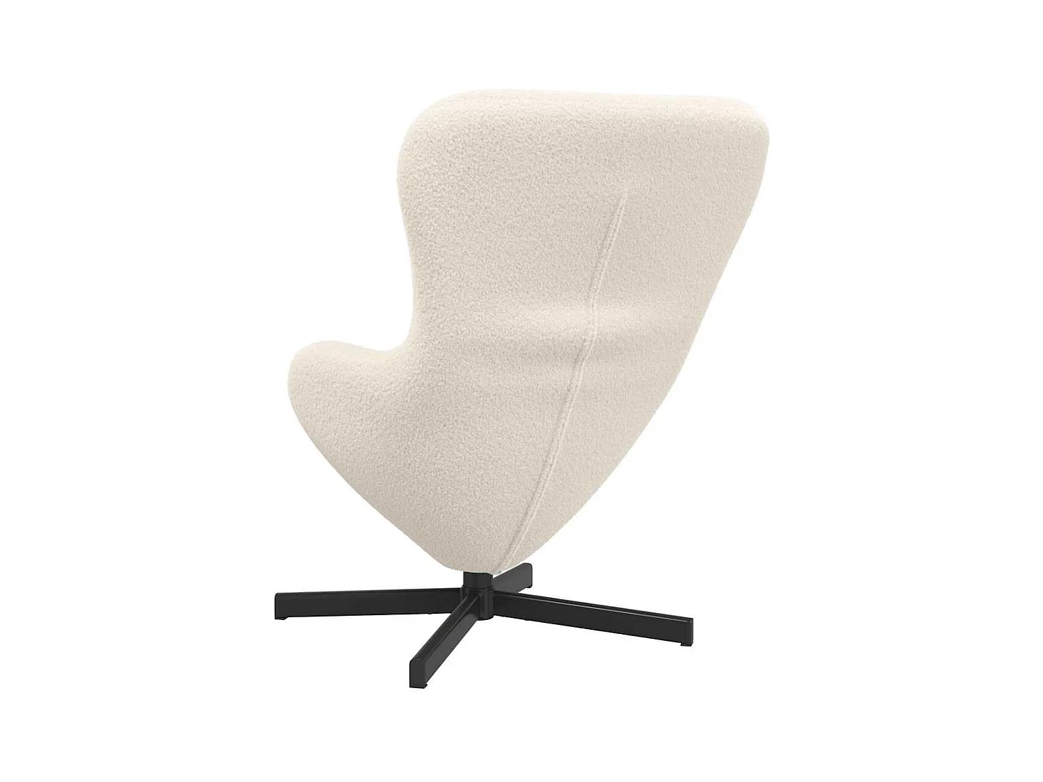 Fauteuil œuf Crème 63 x 73 x 90 cm tissu