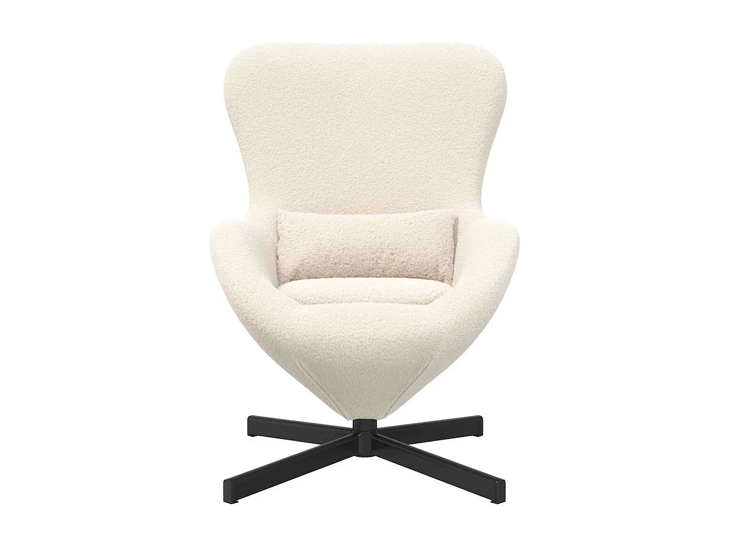 Fauteuil œuf Crème 63 x 73 x 90 cm tissu