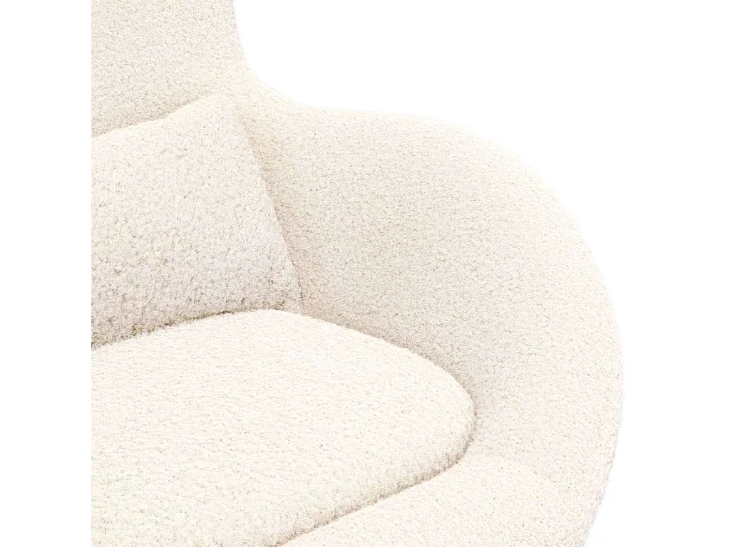 Fauteuil œuf Crème 63 x 73 x 90 cm tissu
