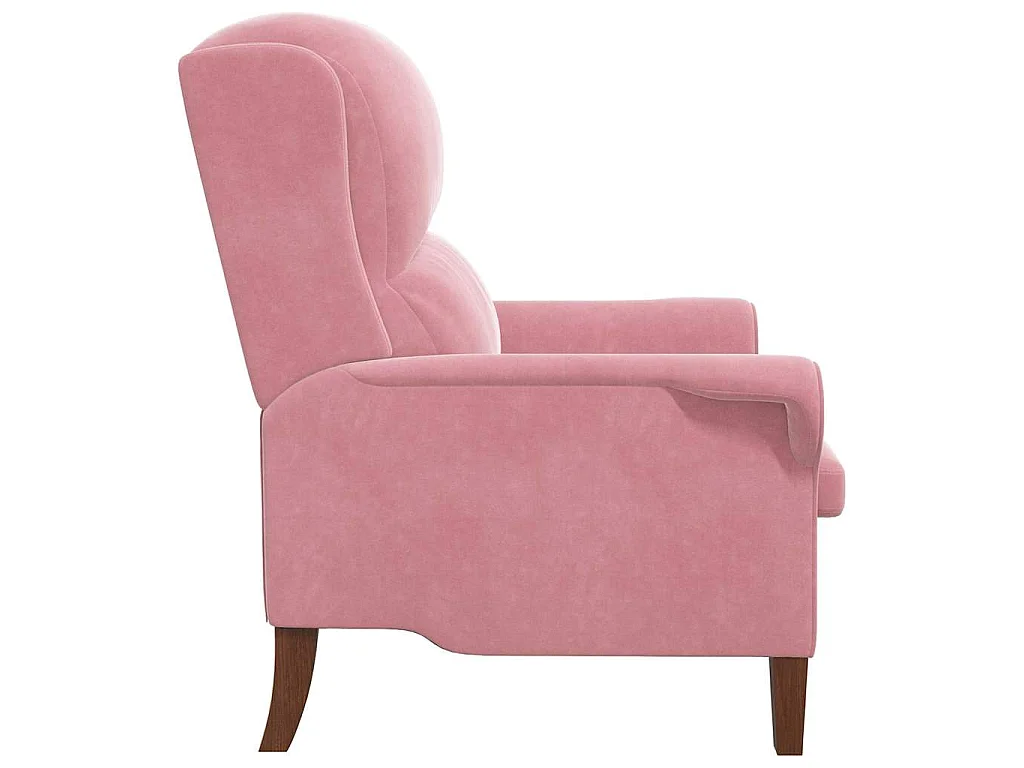 fauteuil Rose Velours