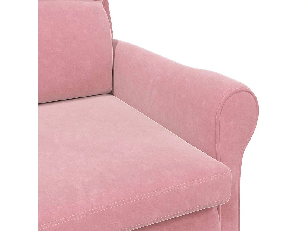 fauteuil Rose Velours