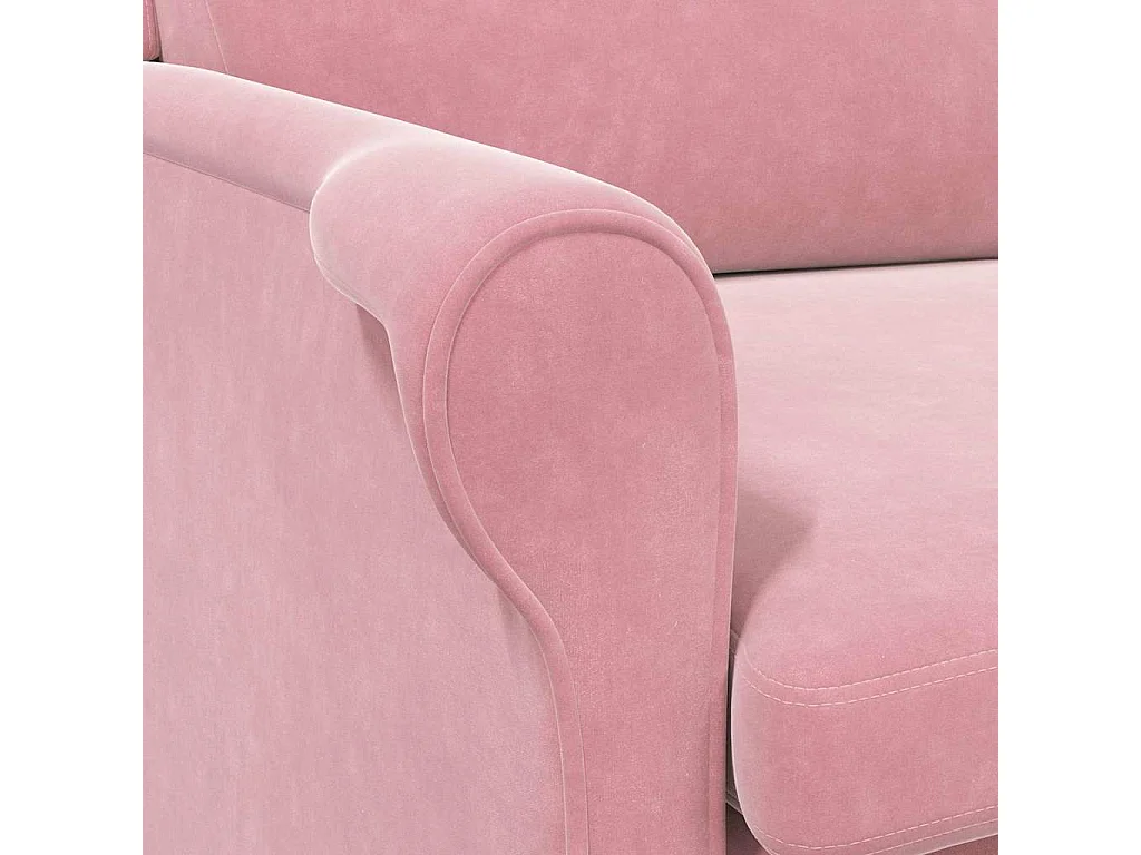 fauteuil Rose Velours