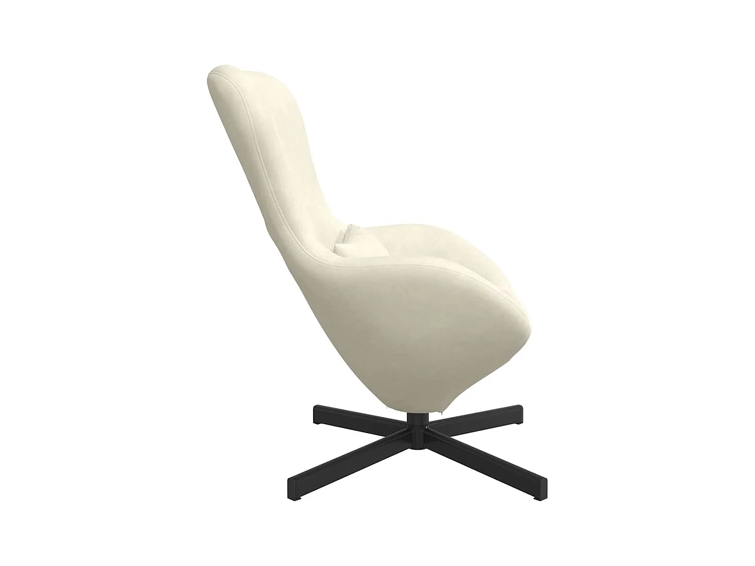 Fauteuil œuf Crème 63 x 73 x 90 cm Velours