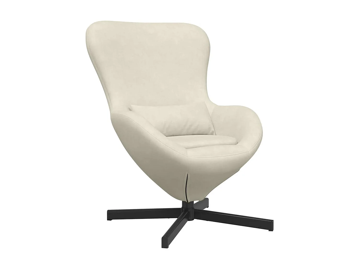 Sillón huevo Crema 63 x 73 x 90 cm Terciopelo