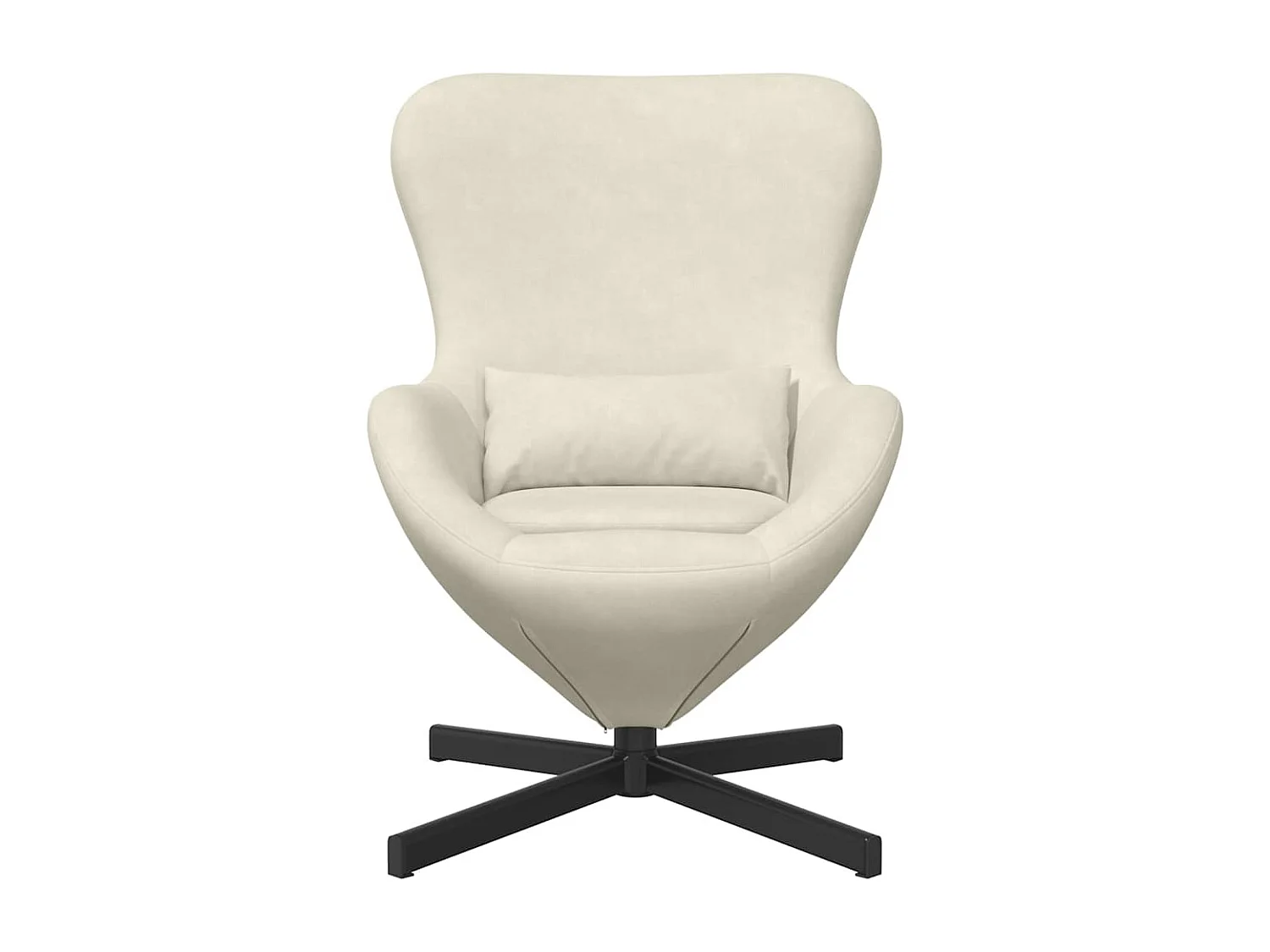 Sillón huevo Crema 63 x 73 x 90 cm Terciopelo