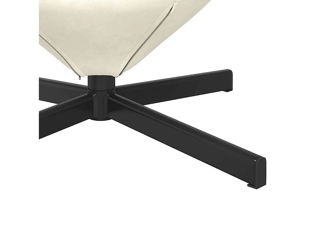 Fauteuil œuf Crème 63 x 73 x 90 cm Velours