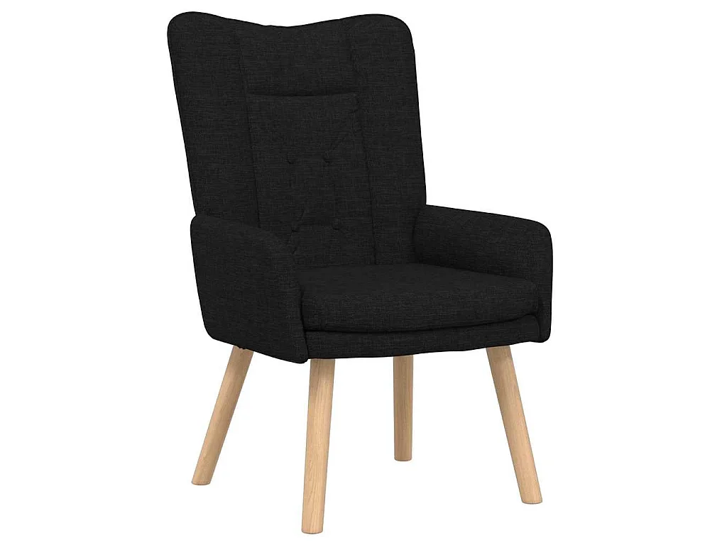 fauteuil Noir 63 x 67 x 94 cm Tissu et contreplaqué