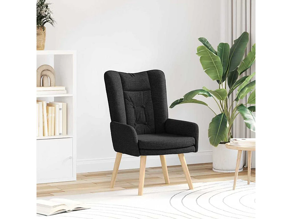 fauteuil Noir 63 x 67 x 94 cm Tissu et contreplaqué