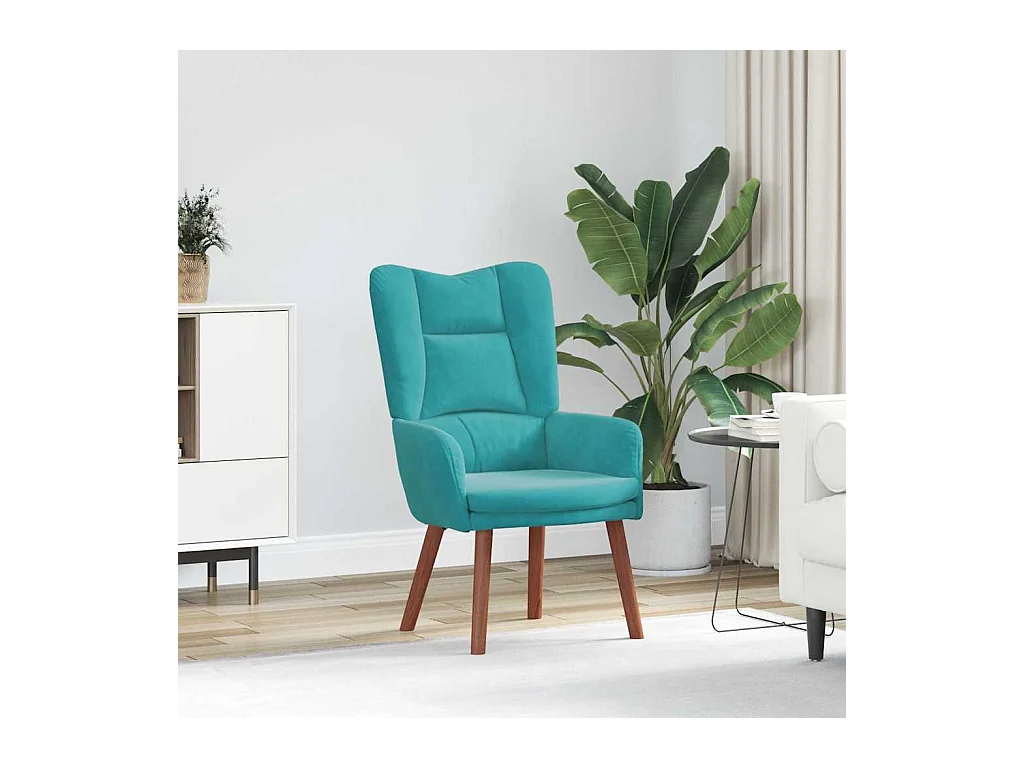 Sedia rilassante Turchese 63 x 67 x 94 cm Velluto