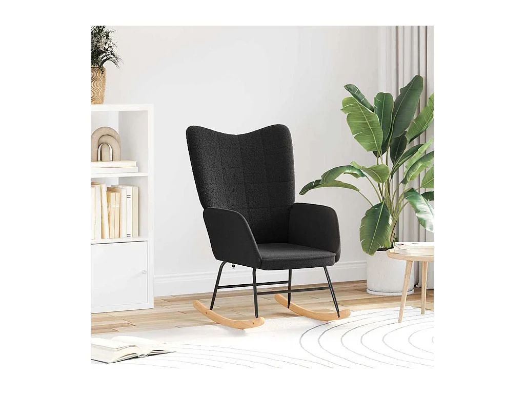 Fauteuil relaxant Noir 61 x 78 x 98 cm tissu