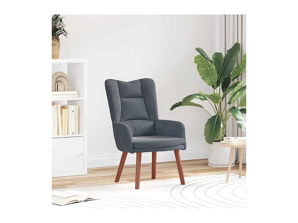 Fauteuil relaxant Gris foncé 63 x 67 x 94 cm Velours