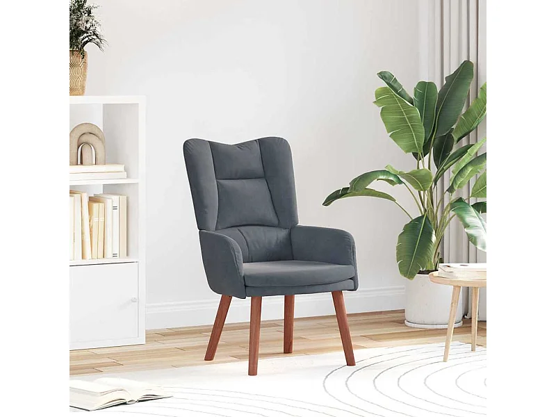 Fauteuil Donkergrijs 63 x 67 x 94 cm Fluweel