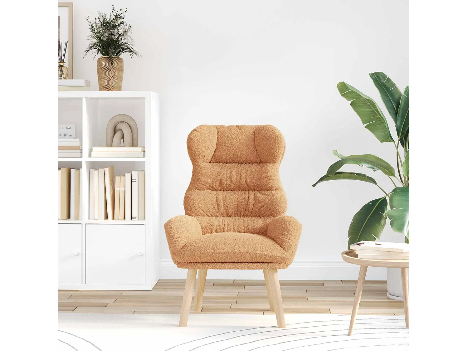 fauteuil Beige 69 x 74 x 93 cm Tissu Sherpa
