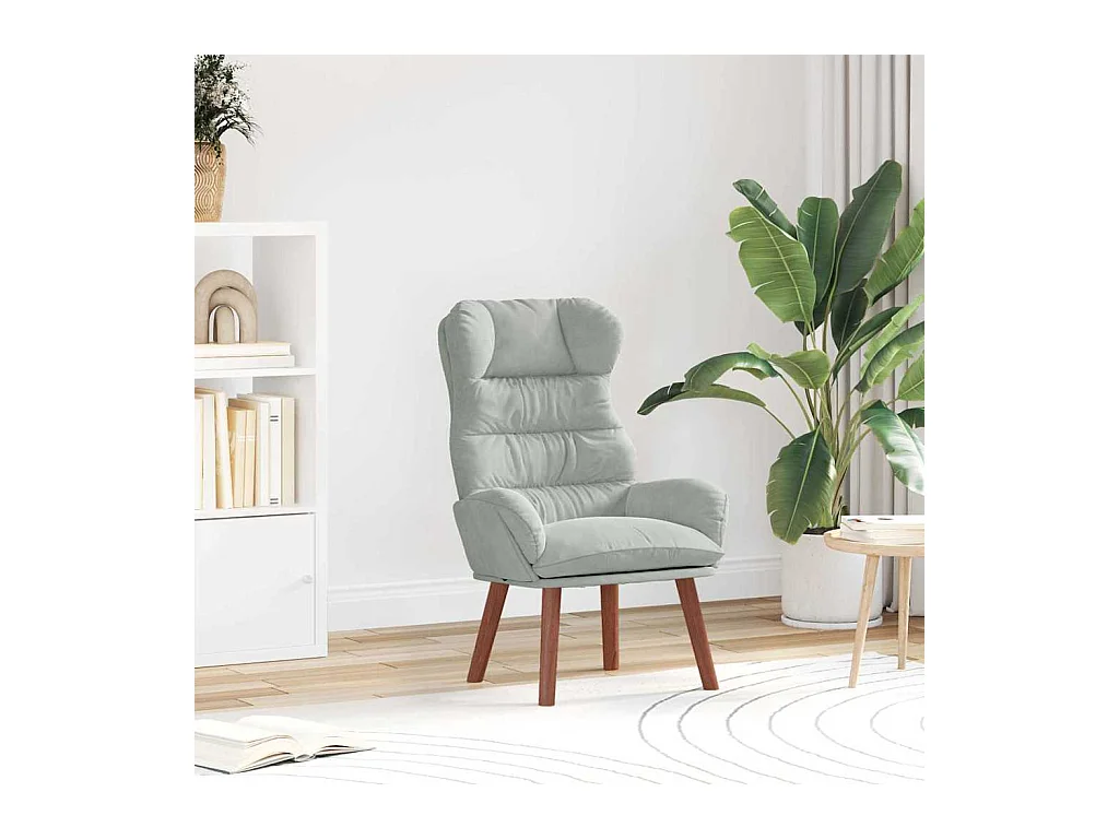 Fauteuil relaxant Gris clair 69 x 74 x 93 cm Velours