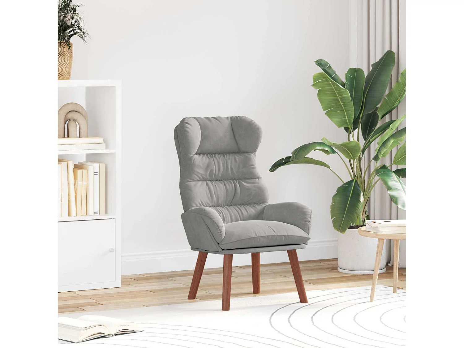 fauteuil Gris clair 69 x 74 x 93 cm Velours