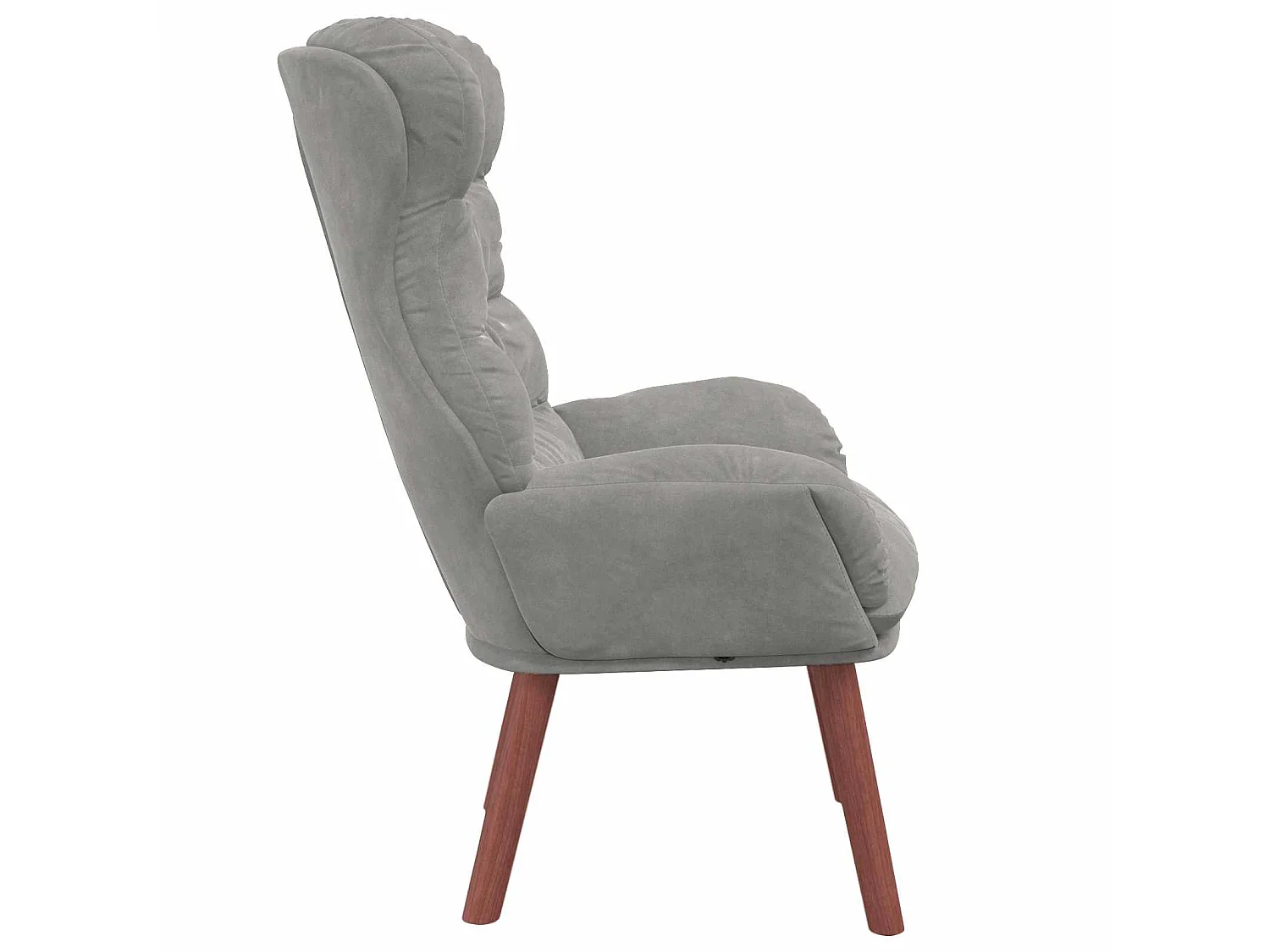 fauteuil Gris clair 69 x 74 x 93 cm Velours