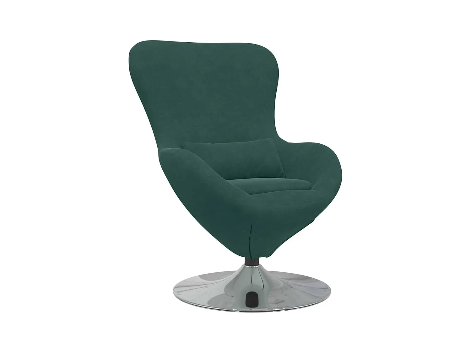 Fauteuil œuf Vert foncé 63 x 73 x 90 cm Velours