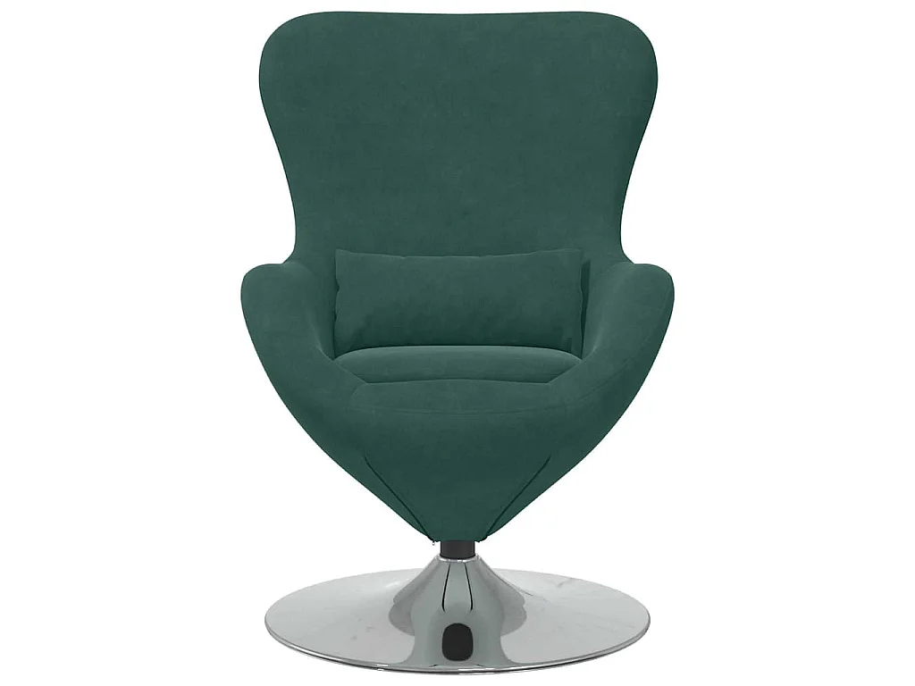 Fauteuil œuf Vert foncé Velours