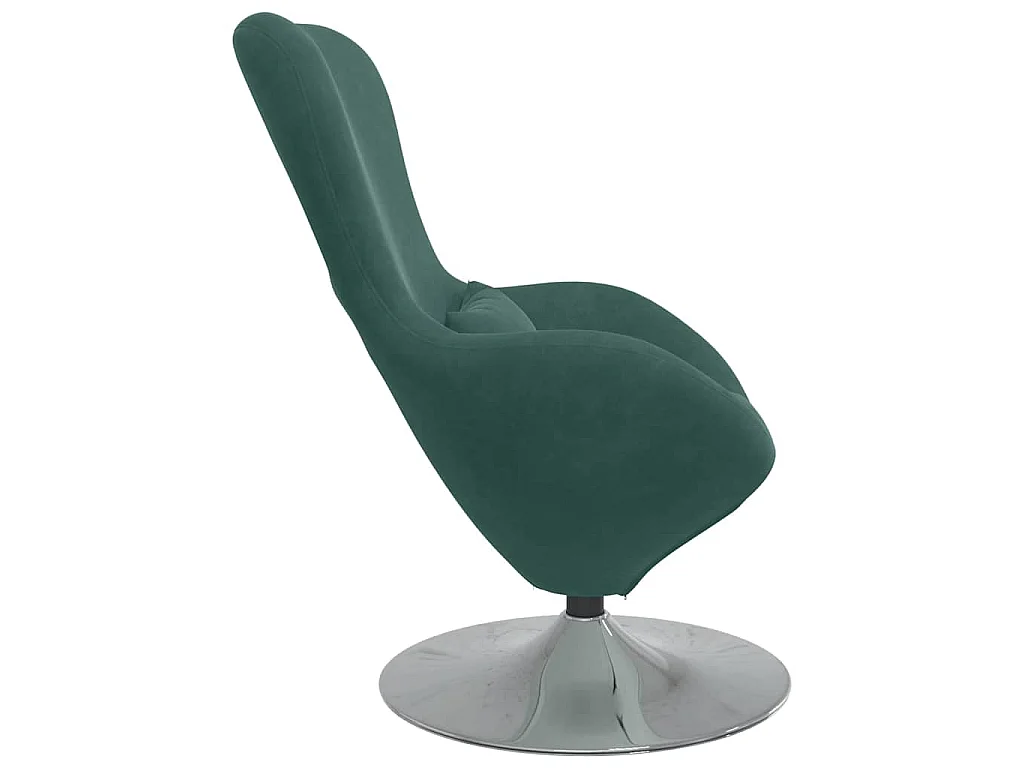 Fauteuil œuf Vert foncé Velours