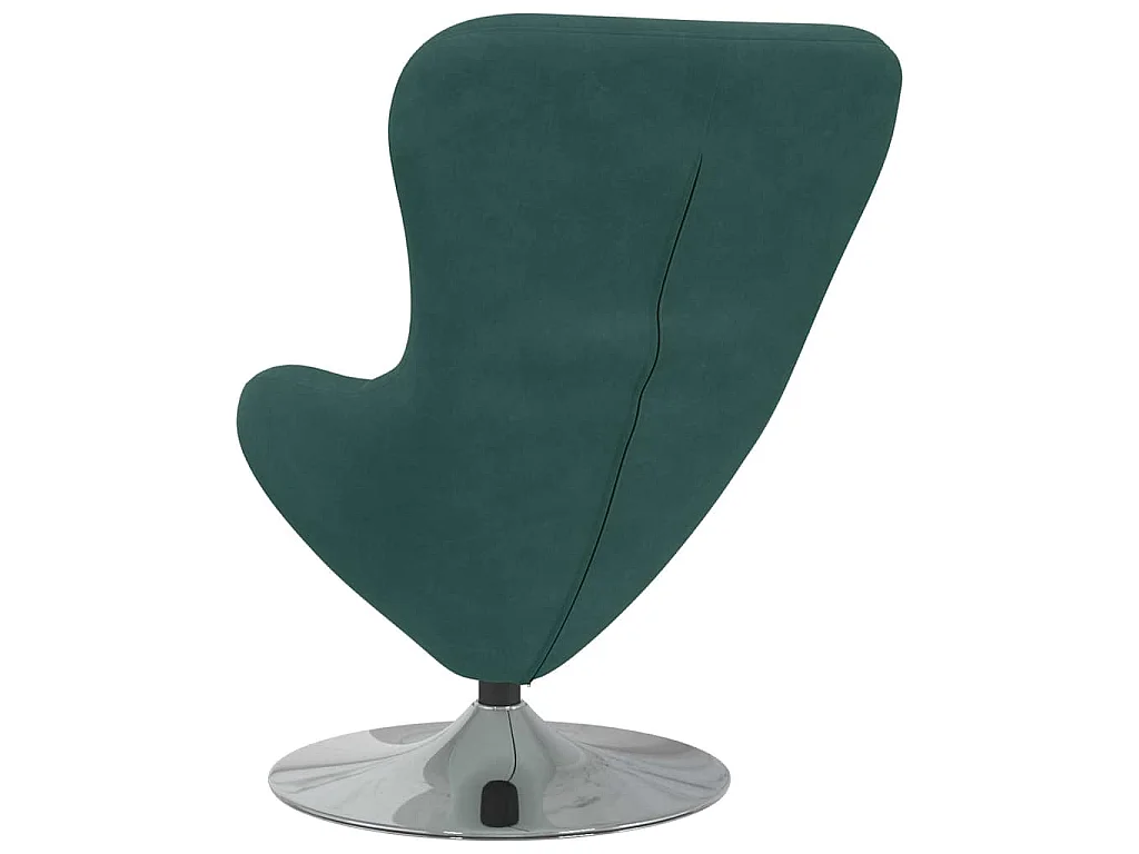 Fauteuil œuf Vert foncé Velours