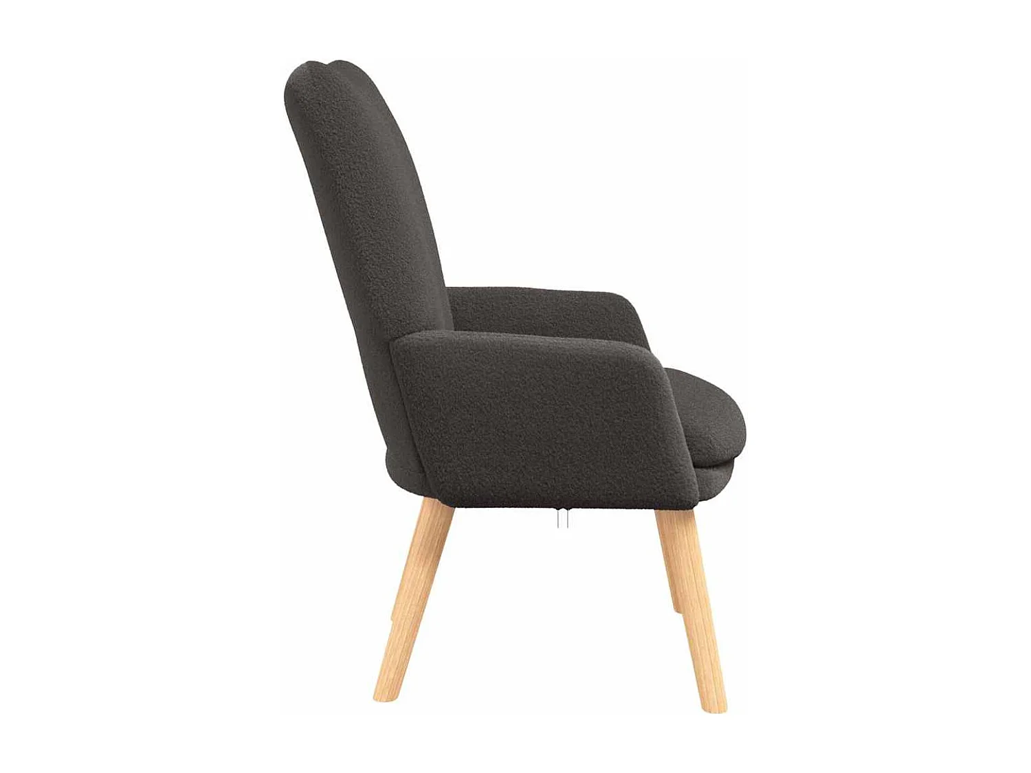 Fauteuil Donkergrijs 63 x 67 x 94 cm Schapenstof en Triplex