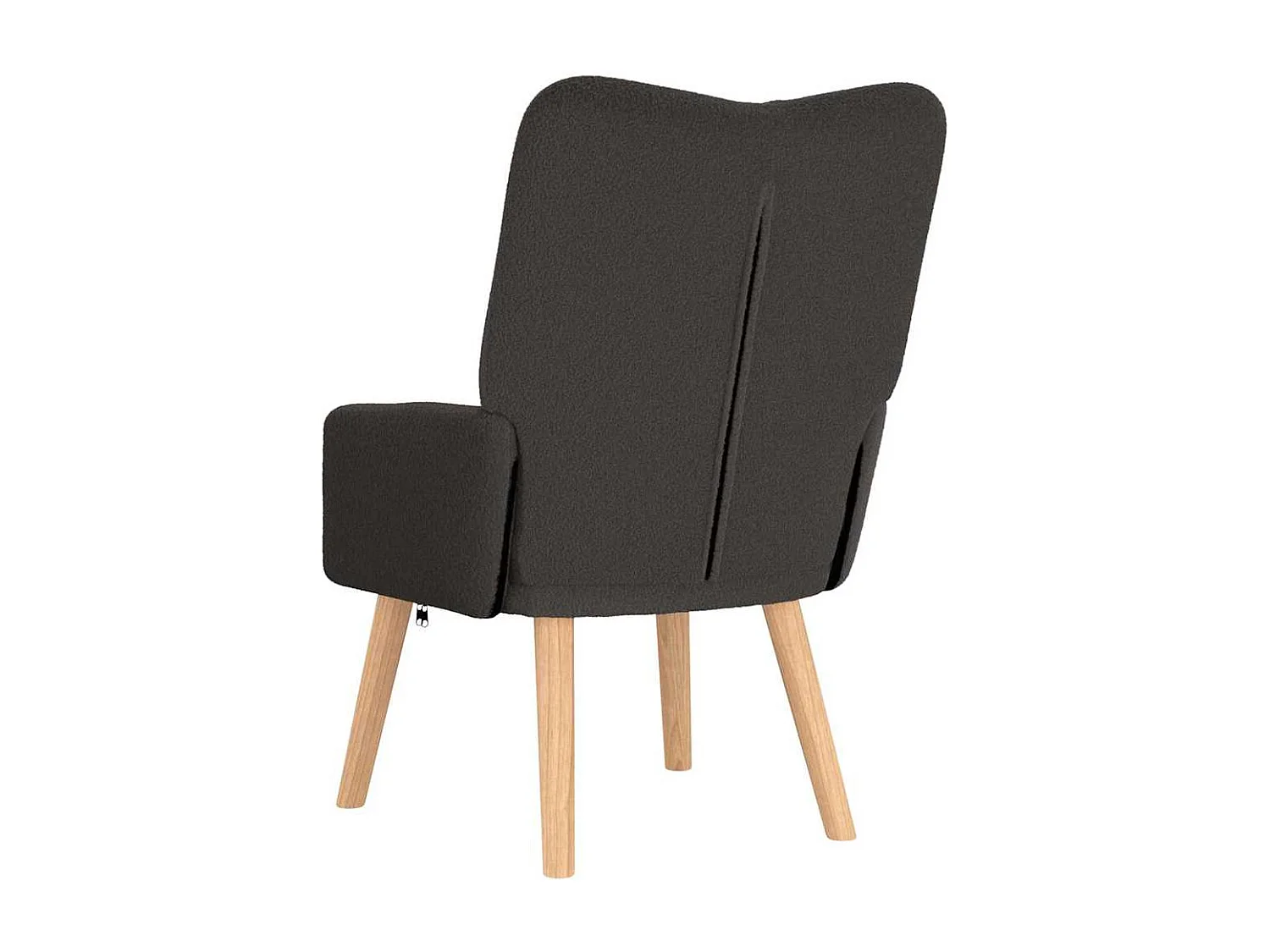 Fauteuil Donkergrijs 63 x 67 x 94 cm Schapenstof en Triplex
