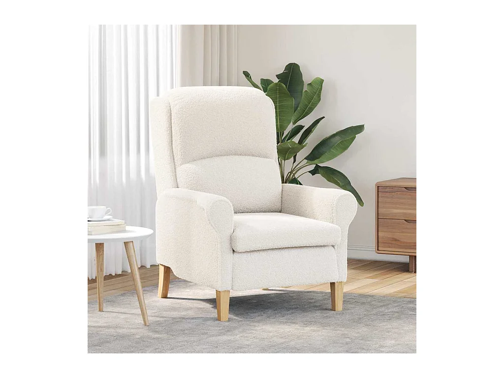 fauteuil Crème 76 x 94 x 102 cm tissu