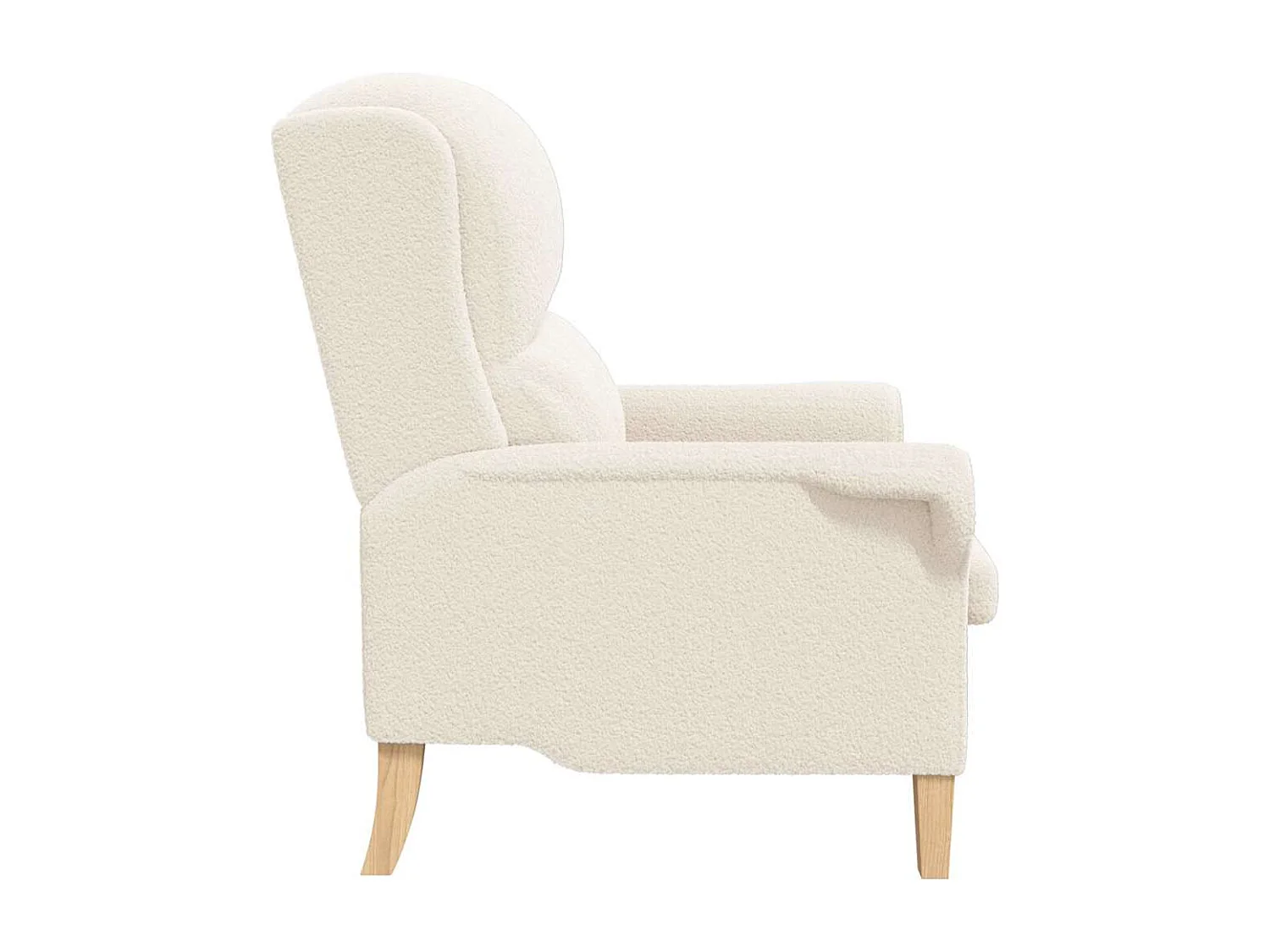fauteuil Crème 76 x 94 x 102 cm Tissu Sharpa