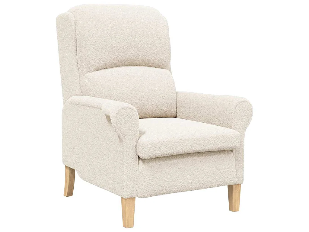 Sessel Creme Weiches Sherpa-Gewebe