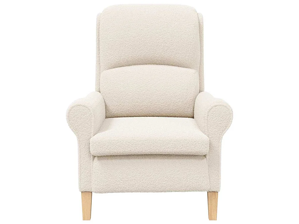 Sessel Creme Weiches Sherpa-Gewebe