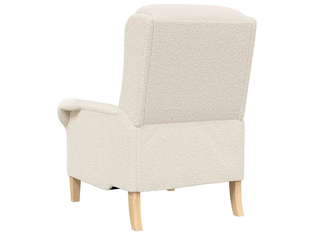 Sessel Creme Weiches Sherpa-Gewebe