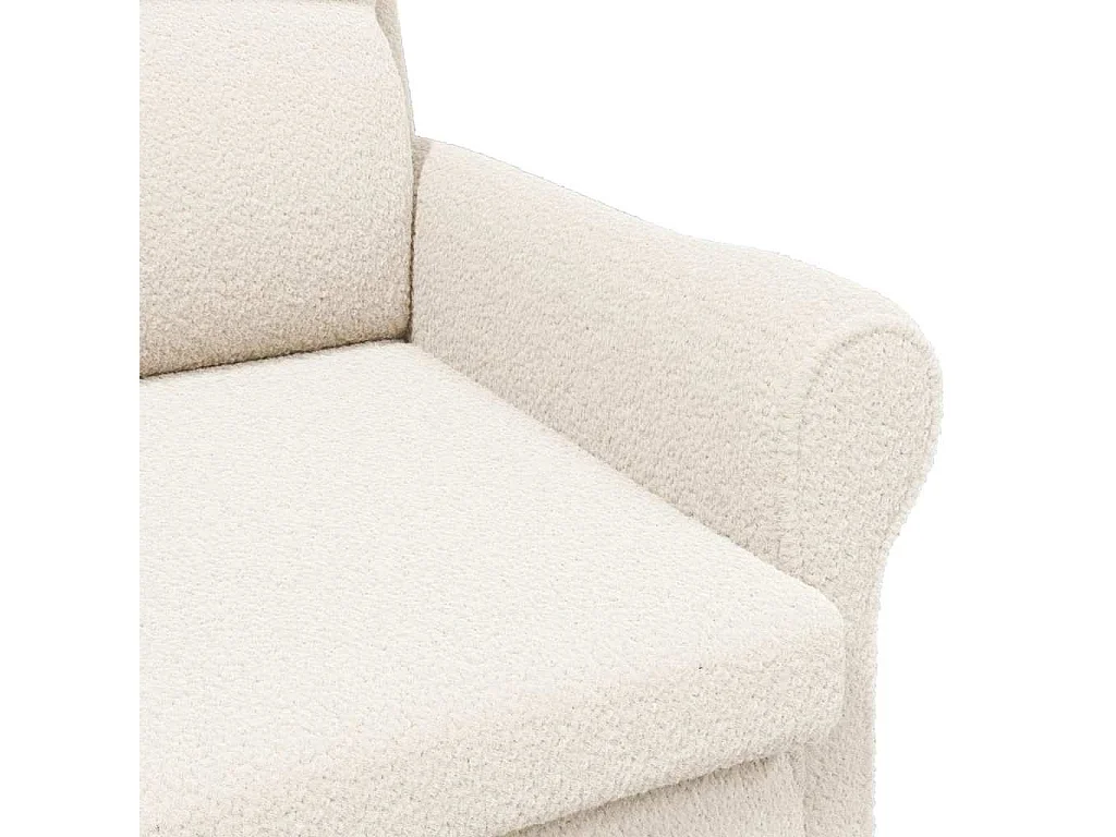 Sessel Creme Weiches Sherpa-Gewebe