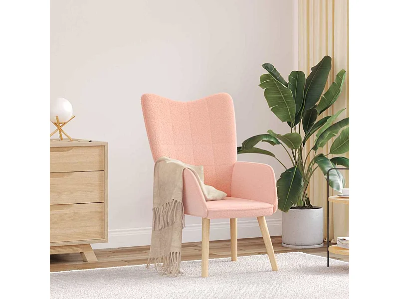 poltrona Rosa 62 x 67 x 95,5 cm Tessuto Sherpa