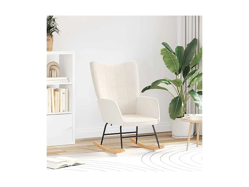 Fauteuil relaxant Crème 61 x 78 x 98 cm tissu