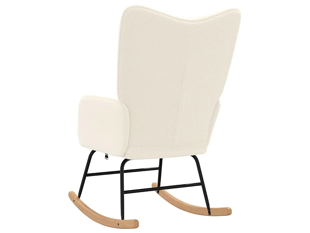 Chaise à bascule Crème Tissu Sherpa