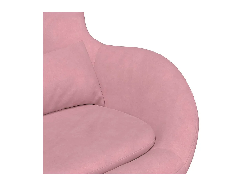 Fauteuil œuf Rose 63 x 73 x 90 cm Velours