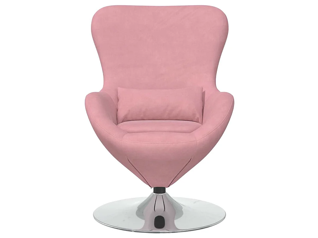 Fauteuil œuf Rose Velours
