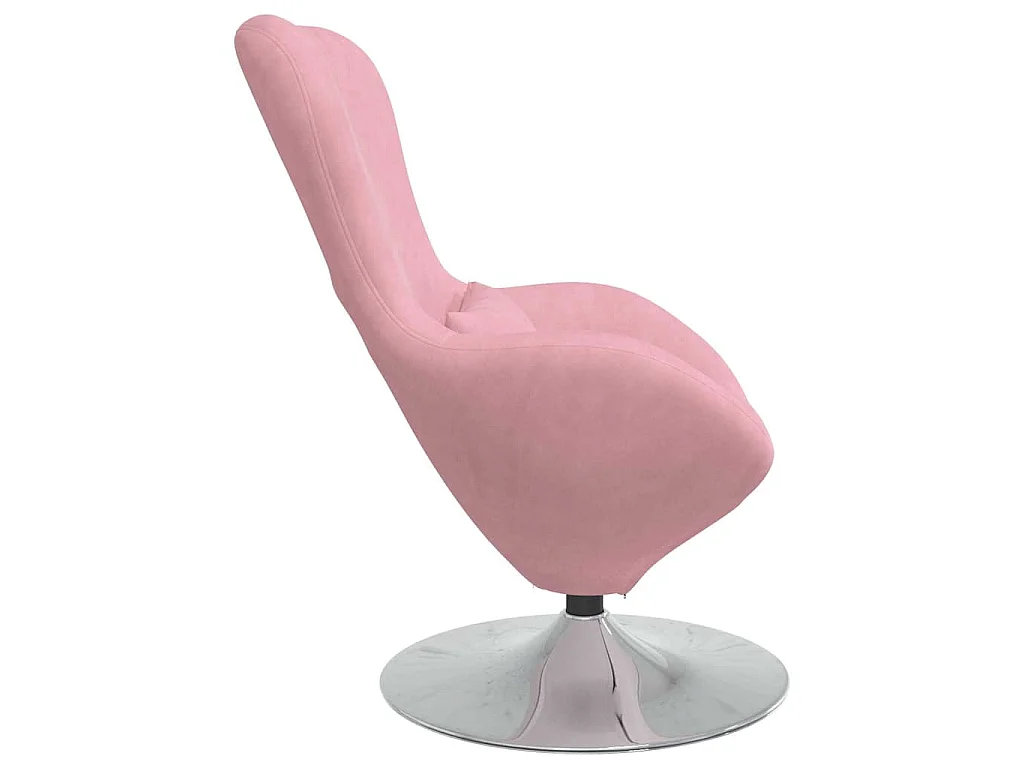 Fauteuil œuf Rose Velours