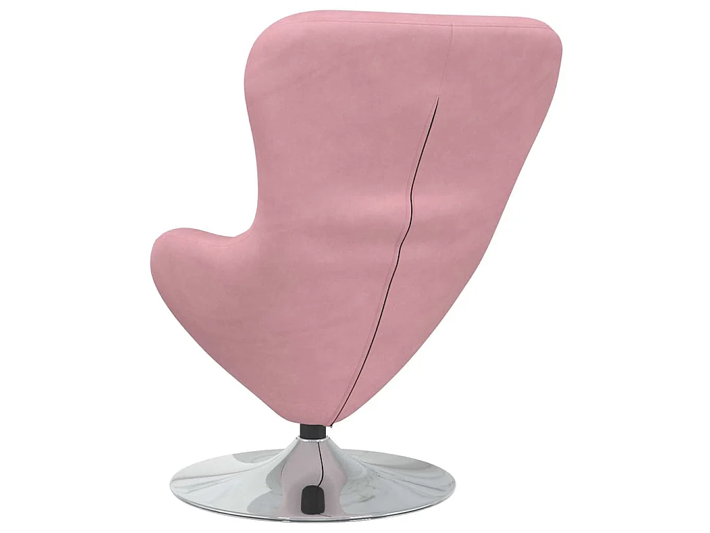 Fauteuil œuf Rose Velours