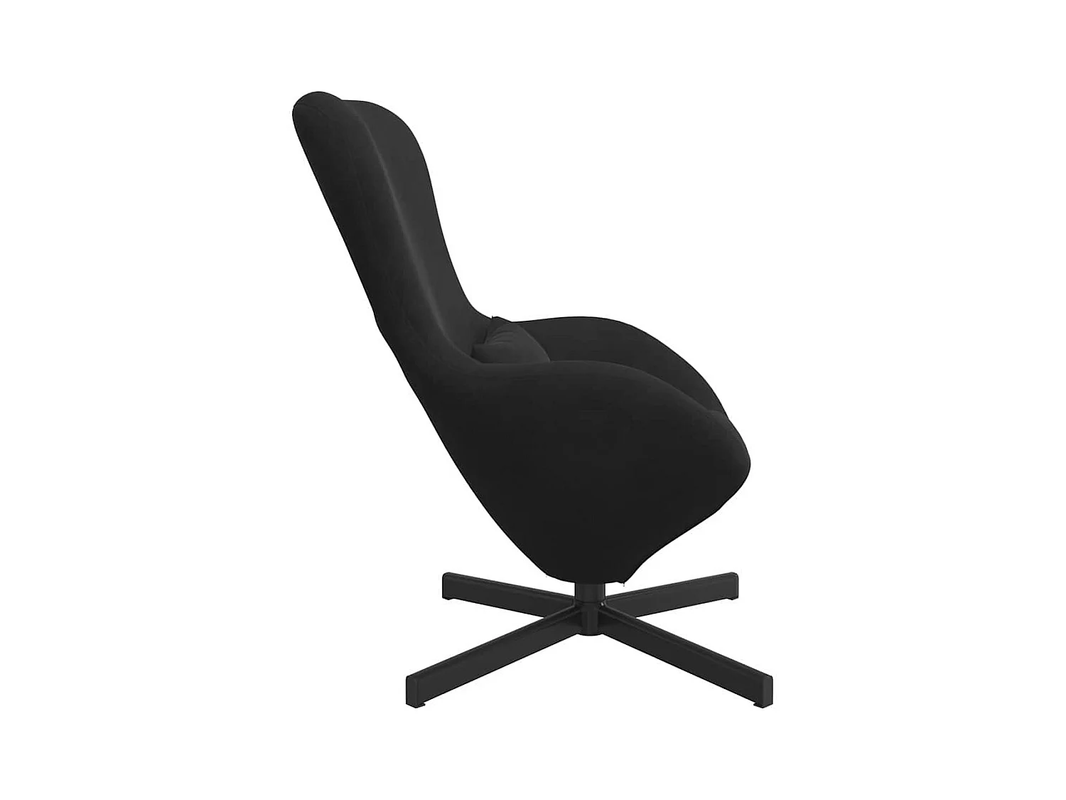 Fauteuil œuf Noir 63 x 73 x 90 cm Velours