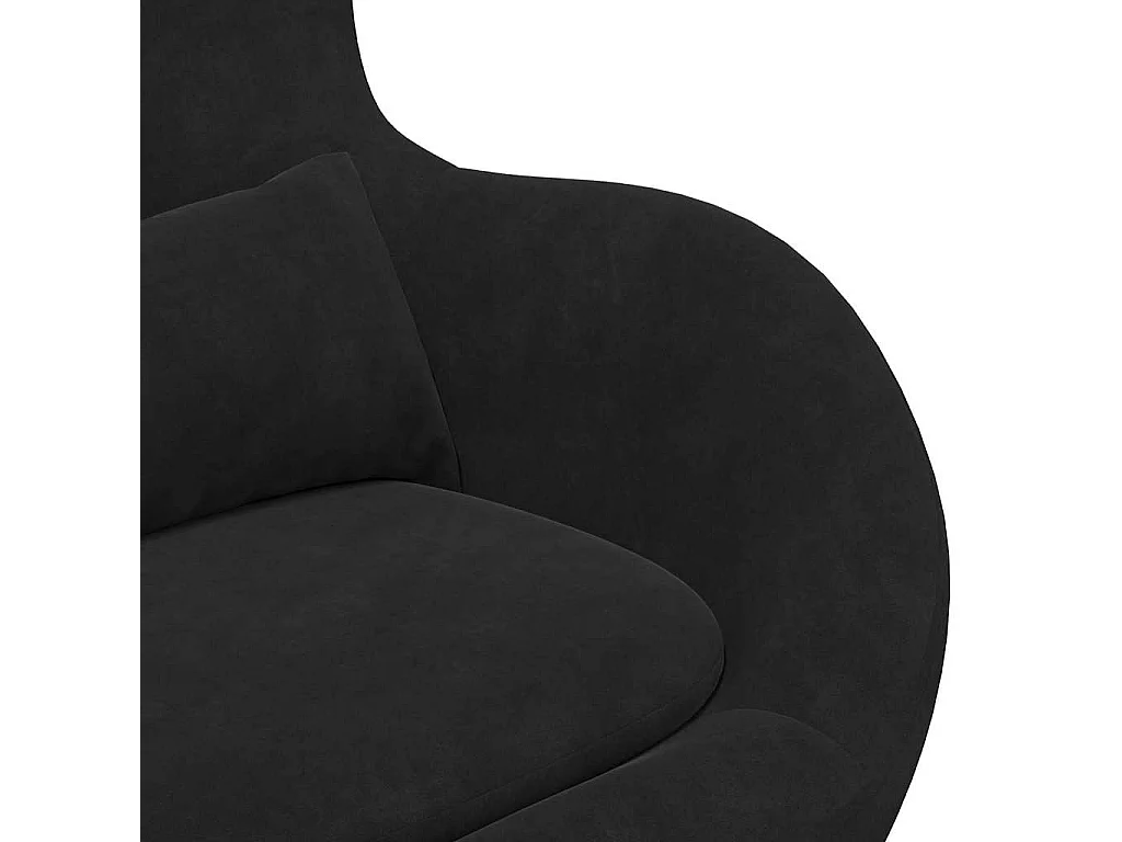 Poltrona uovo Nero 63 x 73 x 90 cm Velluto