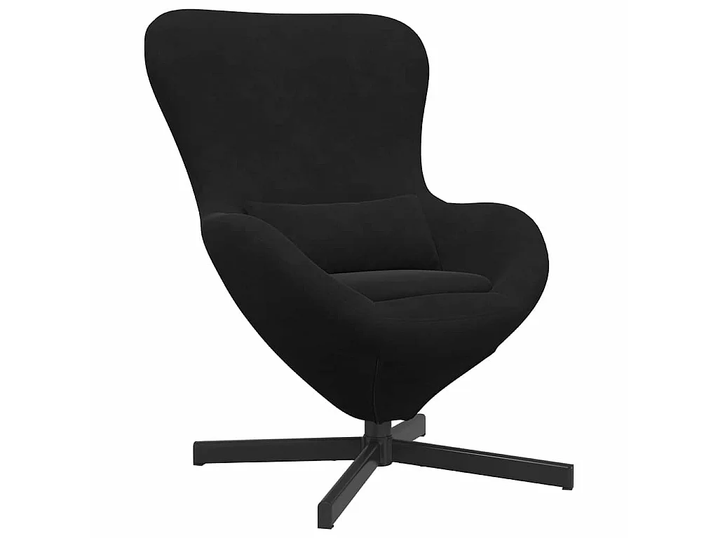 Fauteuil œuf Noir 63 x 73 x 90 cm Velours