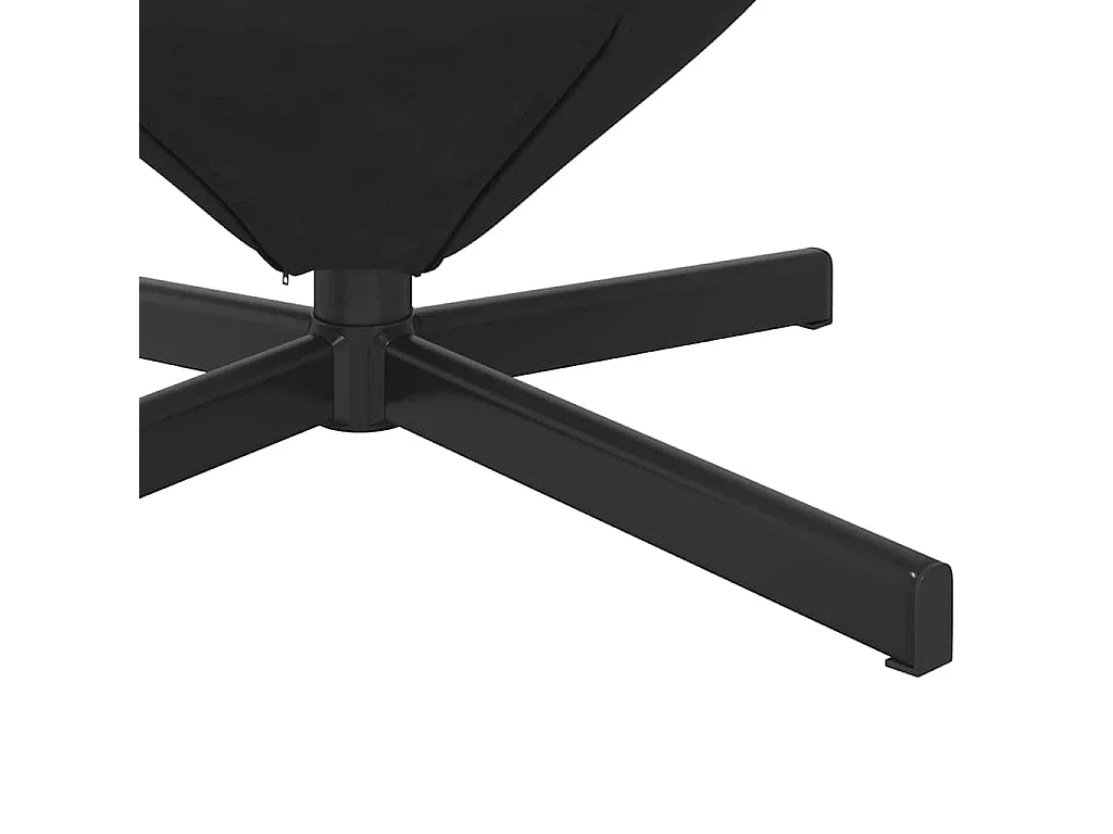Fauteuil œuf Noir 63 x 73 x 90 cm Velours
